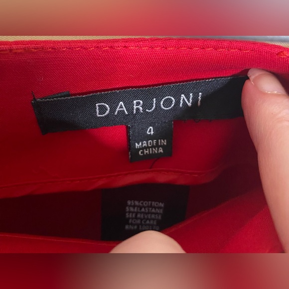 Darjoni Red Pencil Skirt - Picture 3 of 5